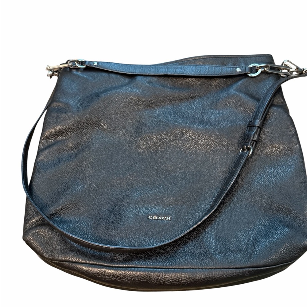 Coach Black Pebbled Leather Shoulder Hobo